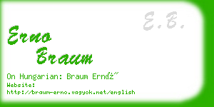 erno braum business card